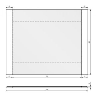 Dreja Зеркало Uni 105, белый лак